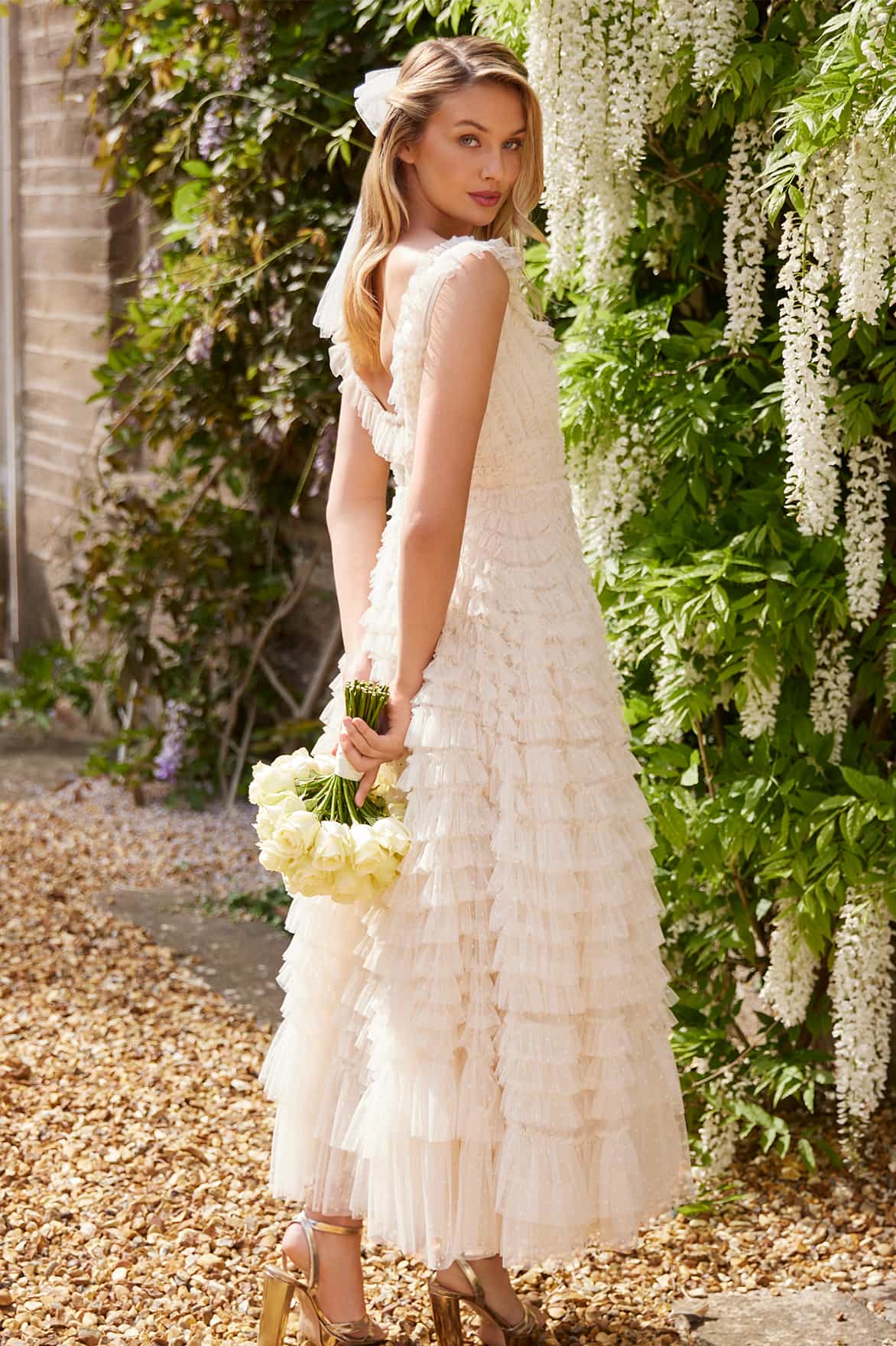 Hattie Scoop Neck Ankle Gown
