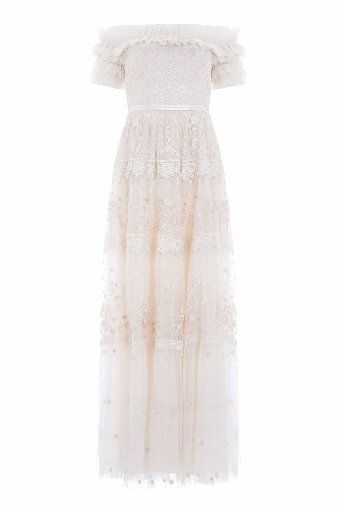 Midsummer Lace Off-Shoulder Gown