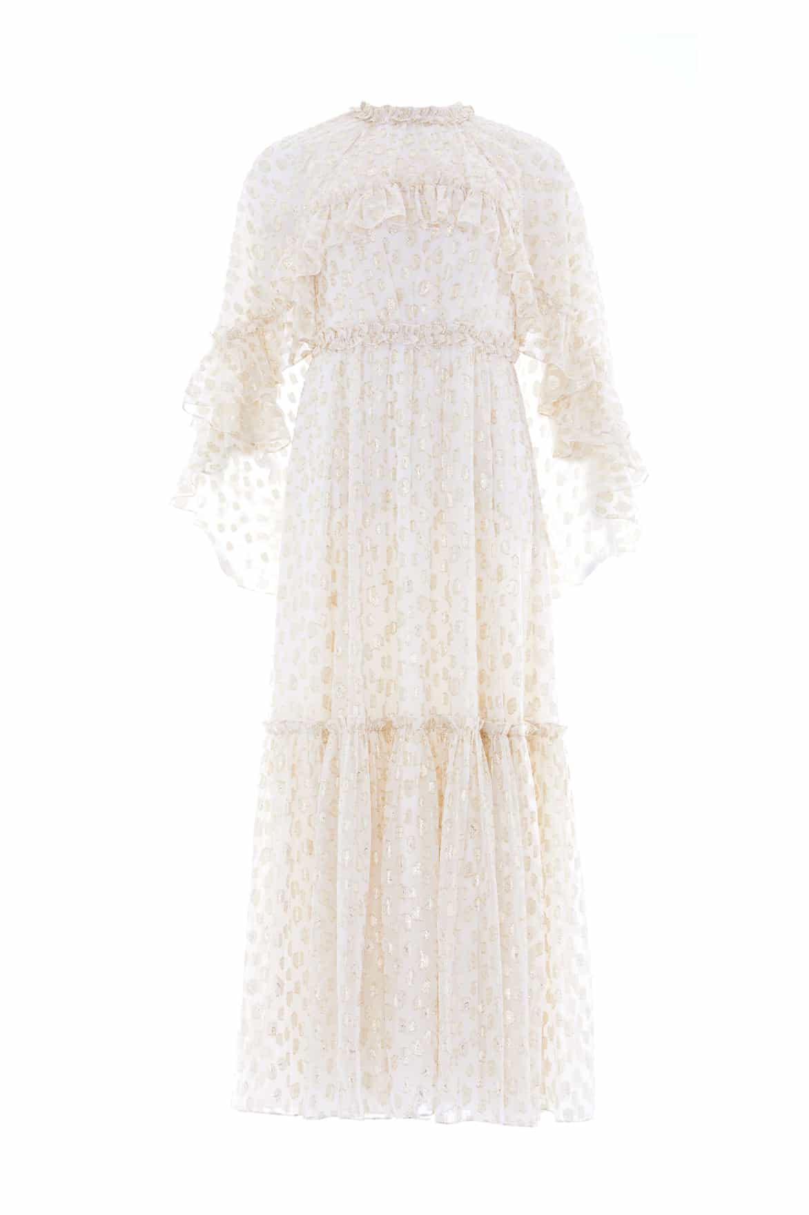 Harper Lurex Cape Ankle Gown