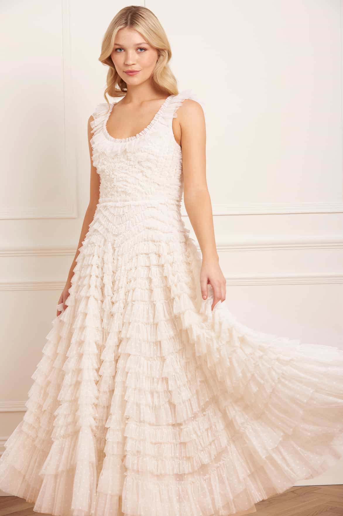 Hattie Scoop Neck Ankle Gown
